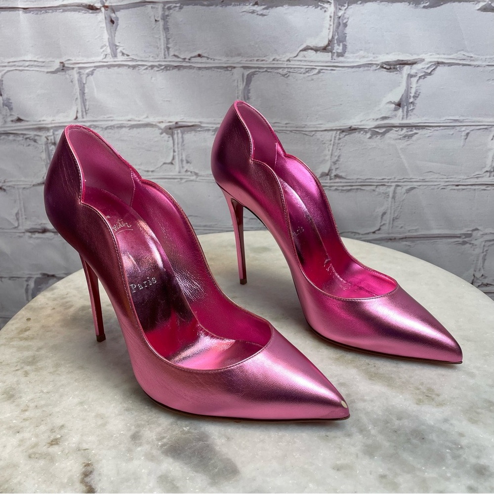 Christian Louboutin Pink Metallic Heels